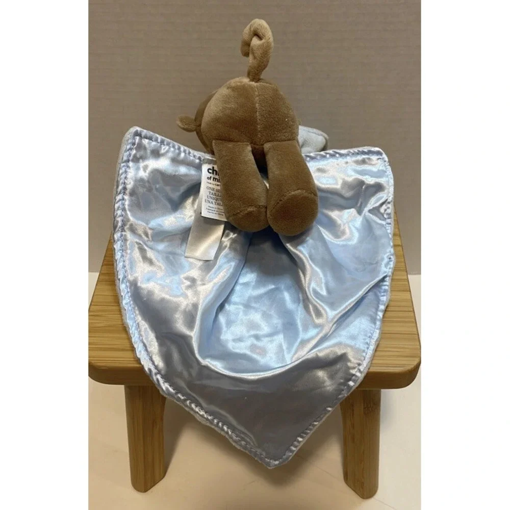 Carter's Monkey Plush Blue I love‎ Mommy Minky Baby Blanket Lovey Rattle